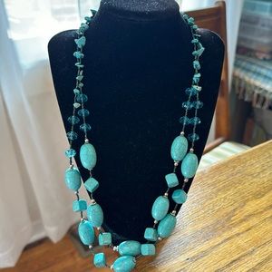 Turquoise beaded necklace
